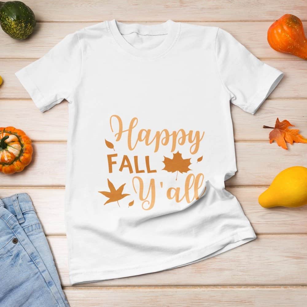happy fall y'all autumn leaves svg