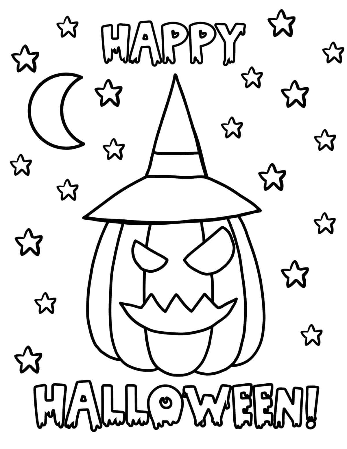 happy halloween jack o lantern page