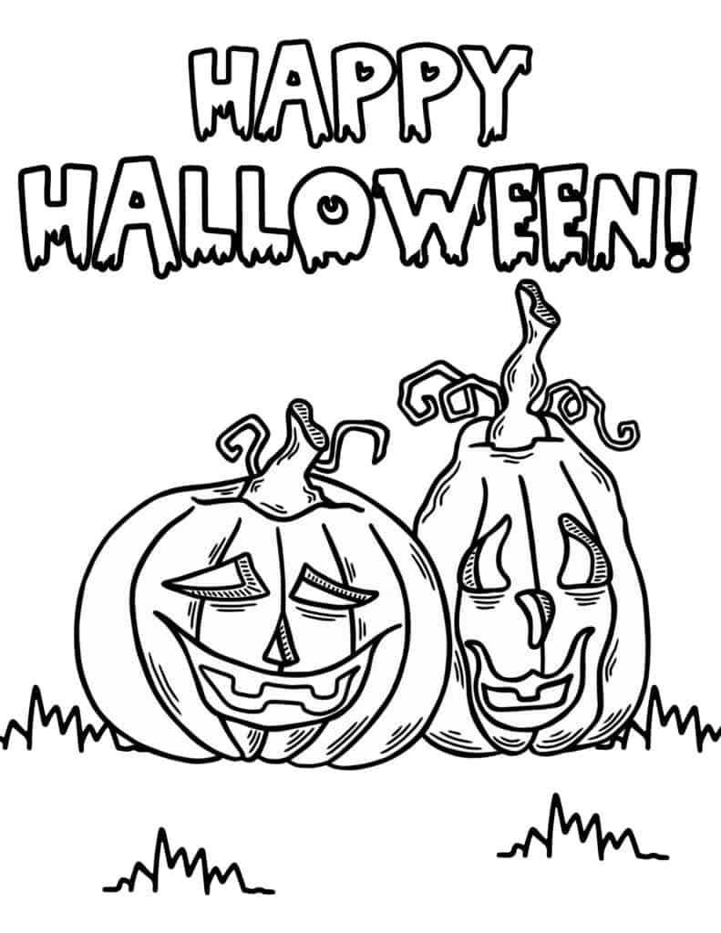 jack o lantern coloring sheet