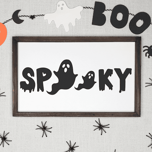 Halloween Ghost Boo Insert Card SVG, Digital Cut File, Cricut, Silhouette,  Joy 