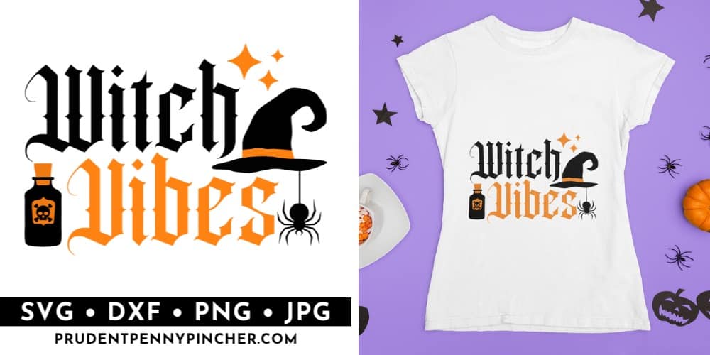witch vibes svg halloween t-shirt