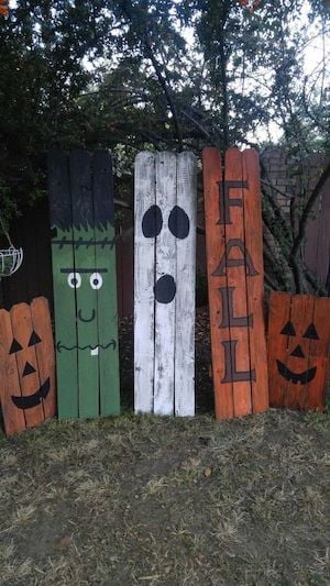 picket fence halloween signs