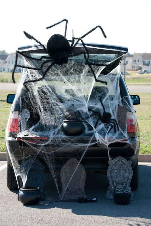 spider web car with a Giant spider