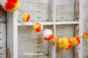 candy corn pom poms