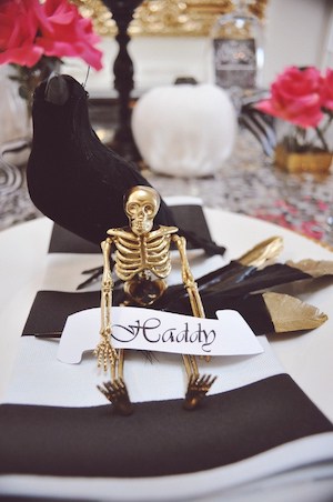 skeleton place card