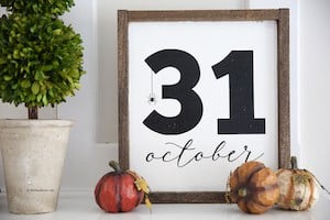 October 31st sign