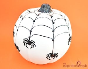 spider web rhinestone pumpkin decor