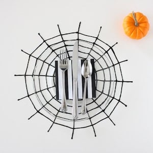 spiderweb placemat halloween table decor