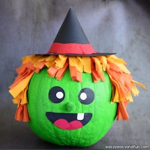 witch pumpkin painting