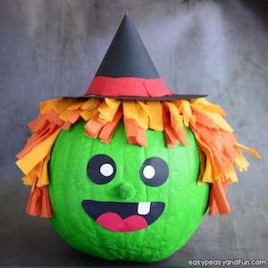 witch pumpkin painting