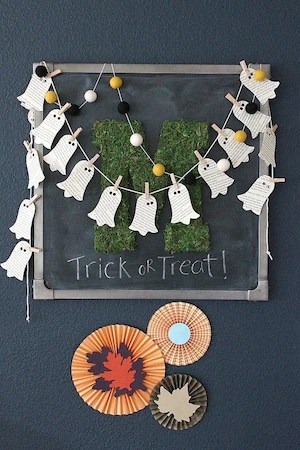 DIY Pinched Felt Halloween Garland – Whole Heartily