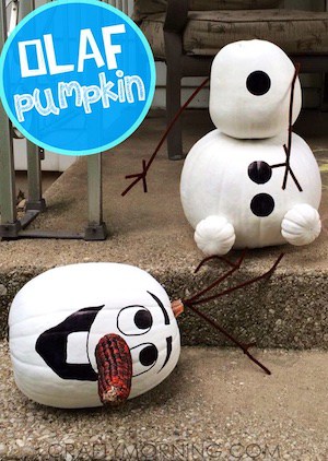 frozen Olaf halloween pumpkin