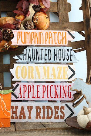 fall wood sign