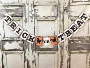 vintage trick or treat banner