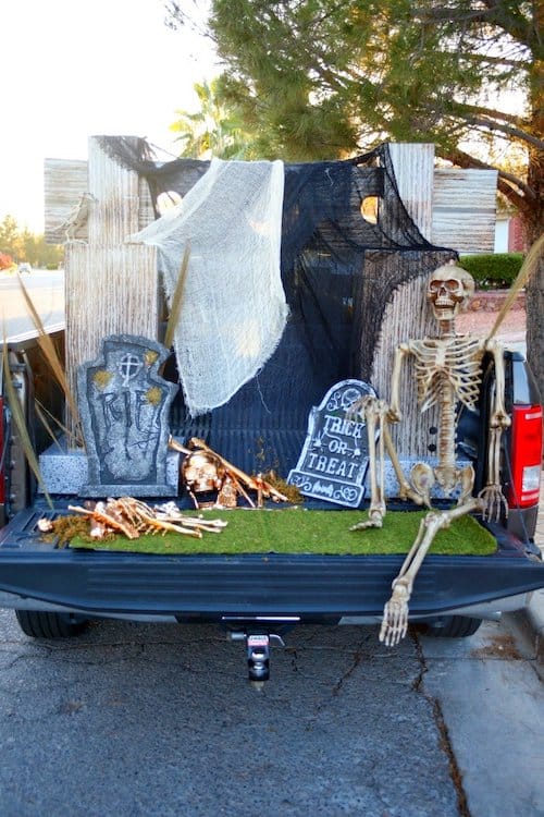 glam cemetery truck decor