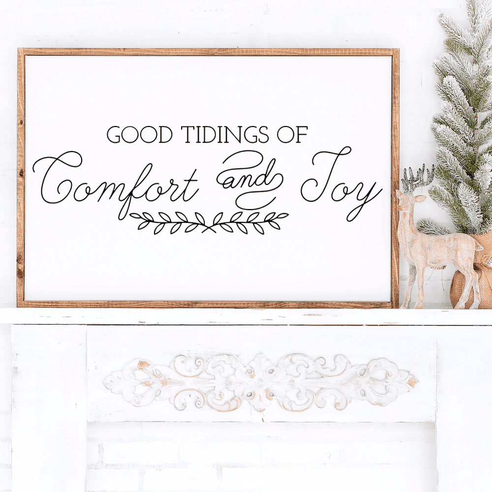 good tidings of comfort and joy wall art