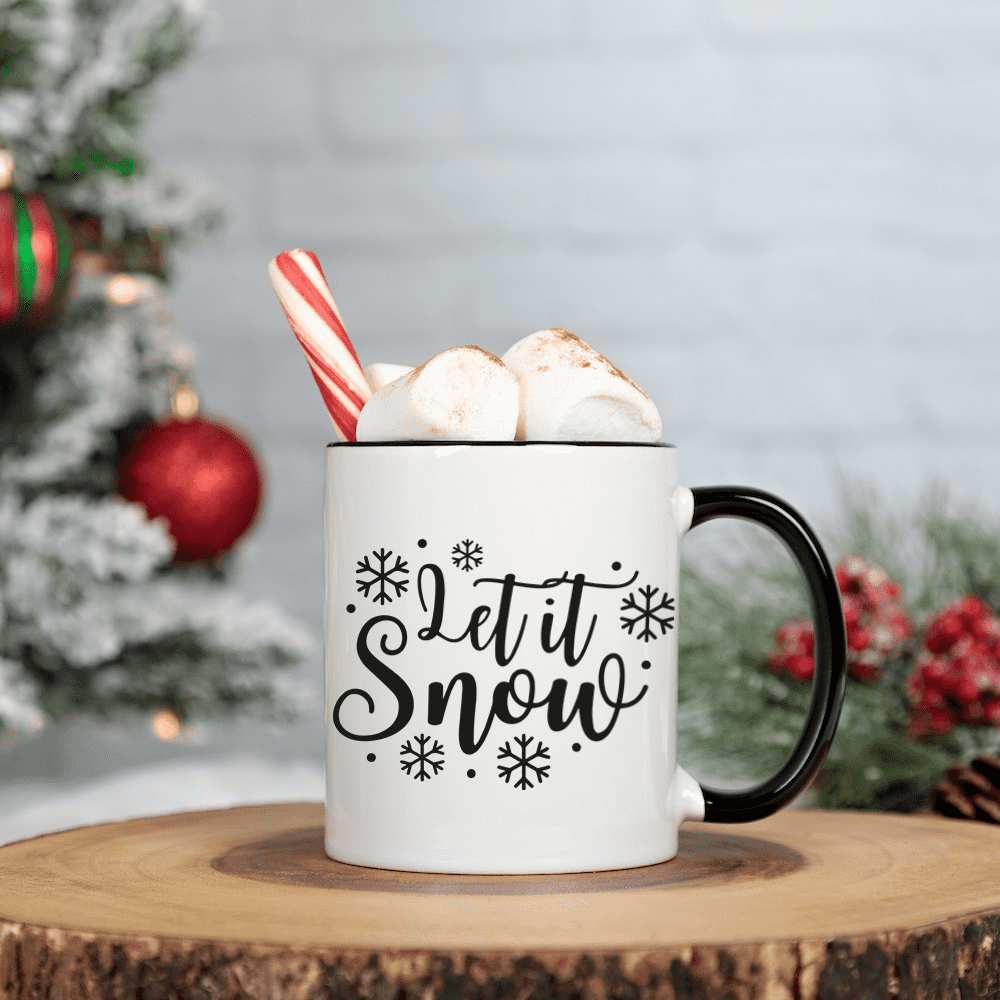 let it snow coffee mug