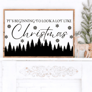 it's beginning to look like christmas sign svg file cricut craft