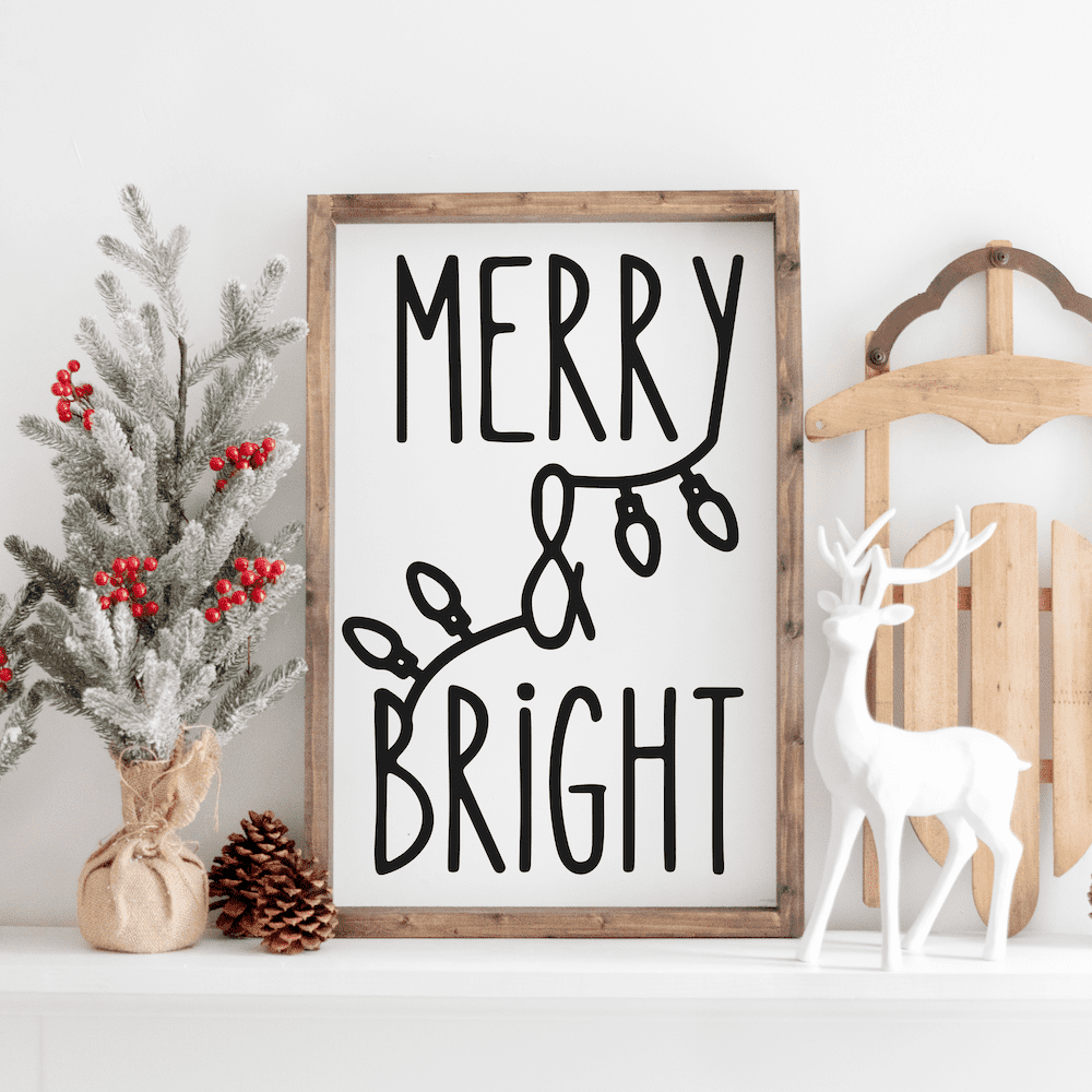 Merry & Bright wall art