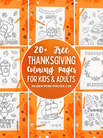 square collection of thanksgiving coloring pages