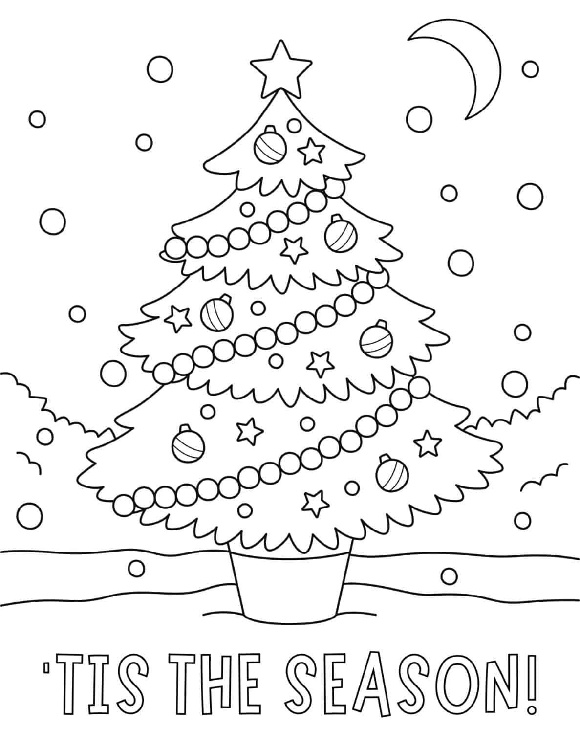 10 Christmas Tree Coloring Pages for Kids to Enjoy
