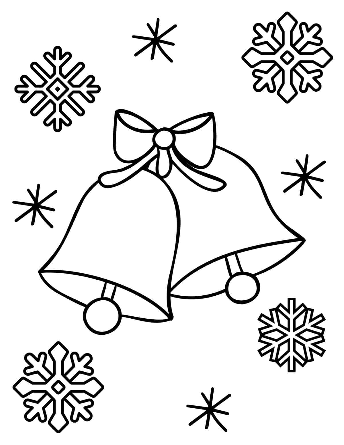 christmas bells coloring page