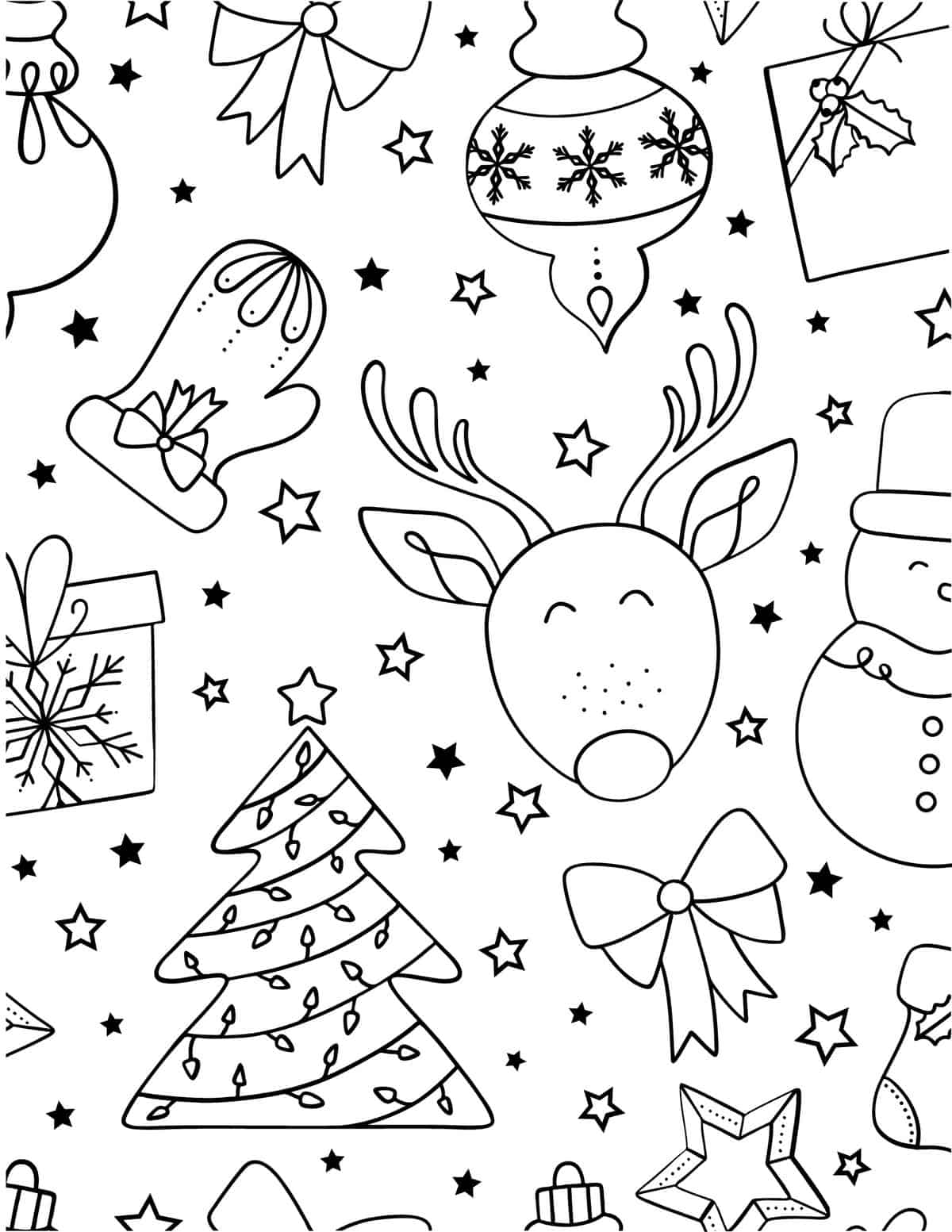 christmas patterned doodles