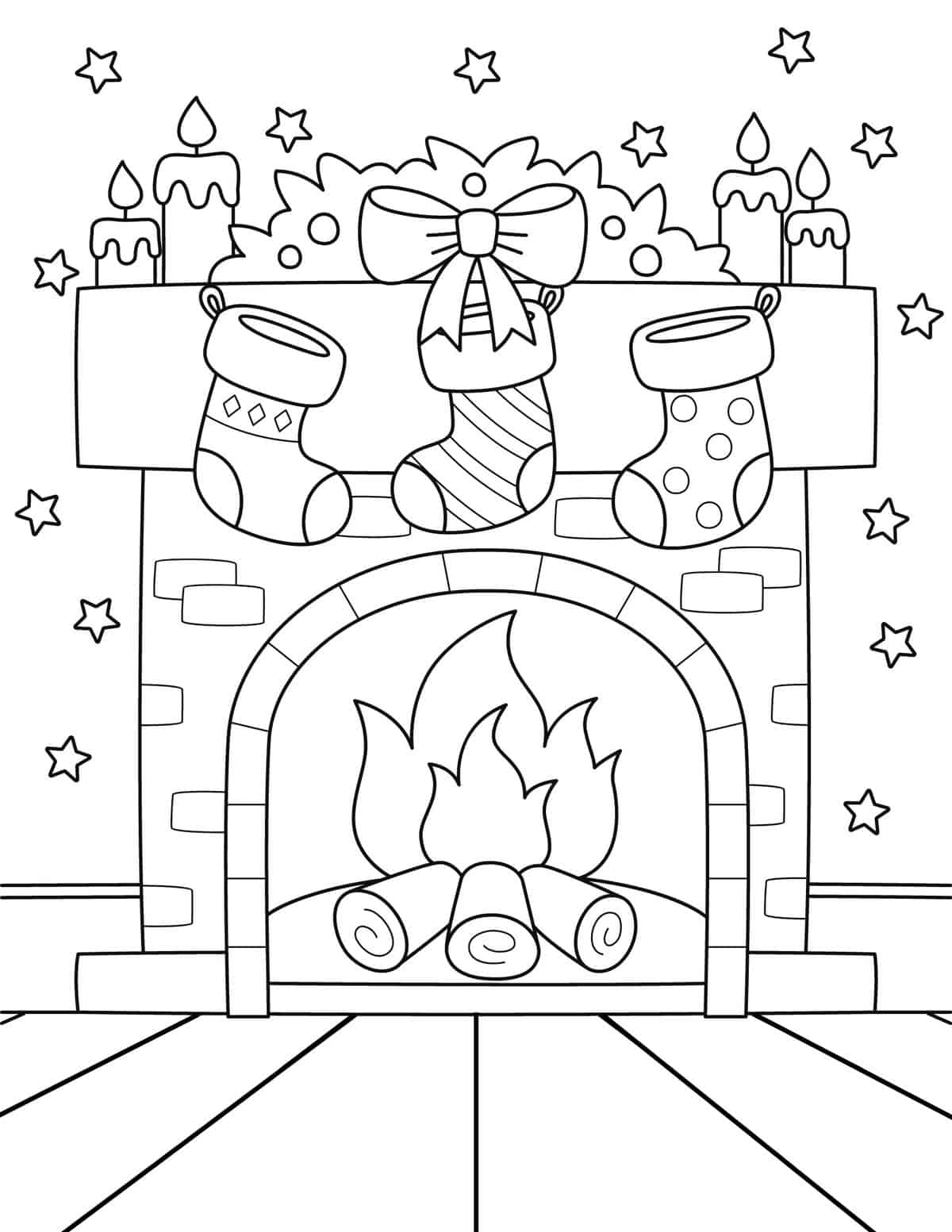 Christmas Room Coloring Pages Coloring Pages