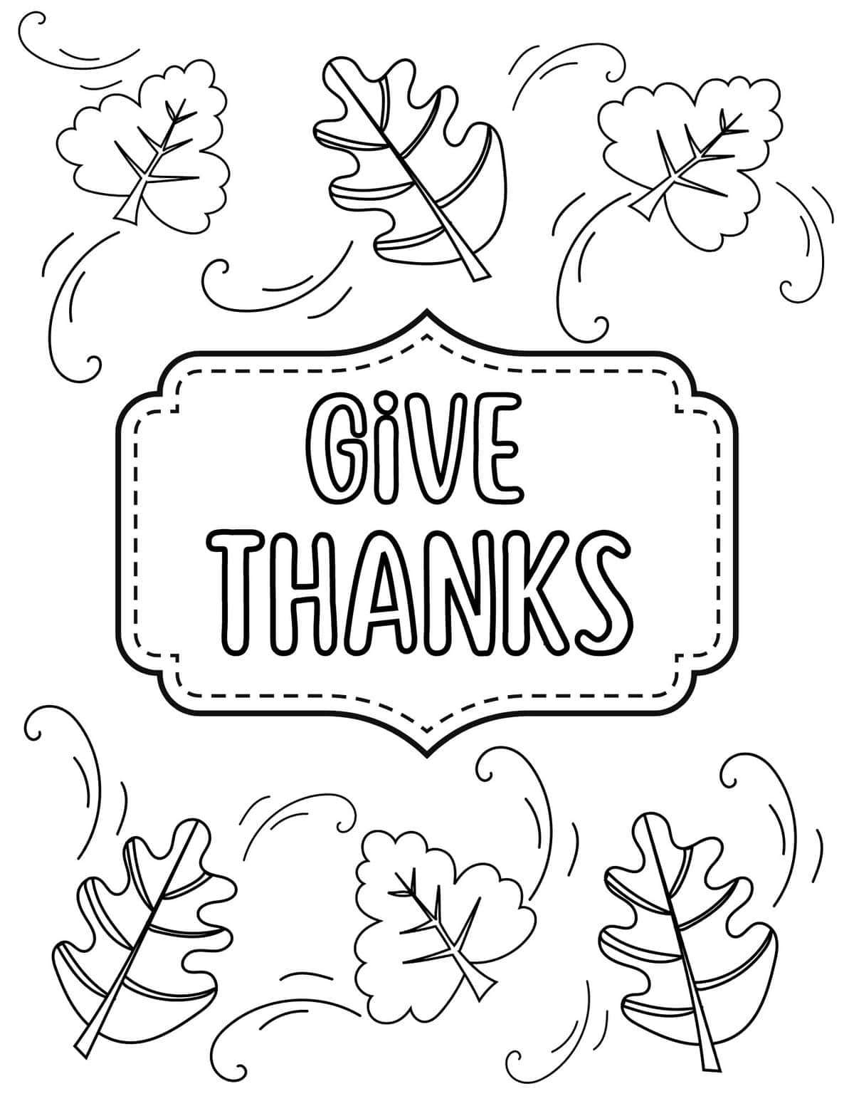 give thanks coloring sheet