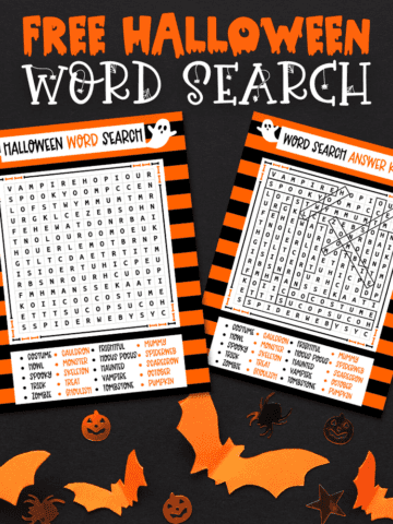 halloween word search printable featured