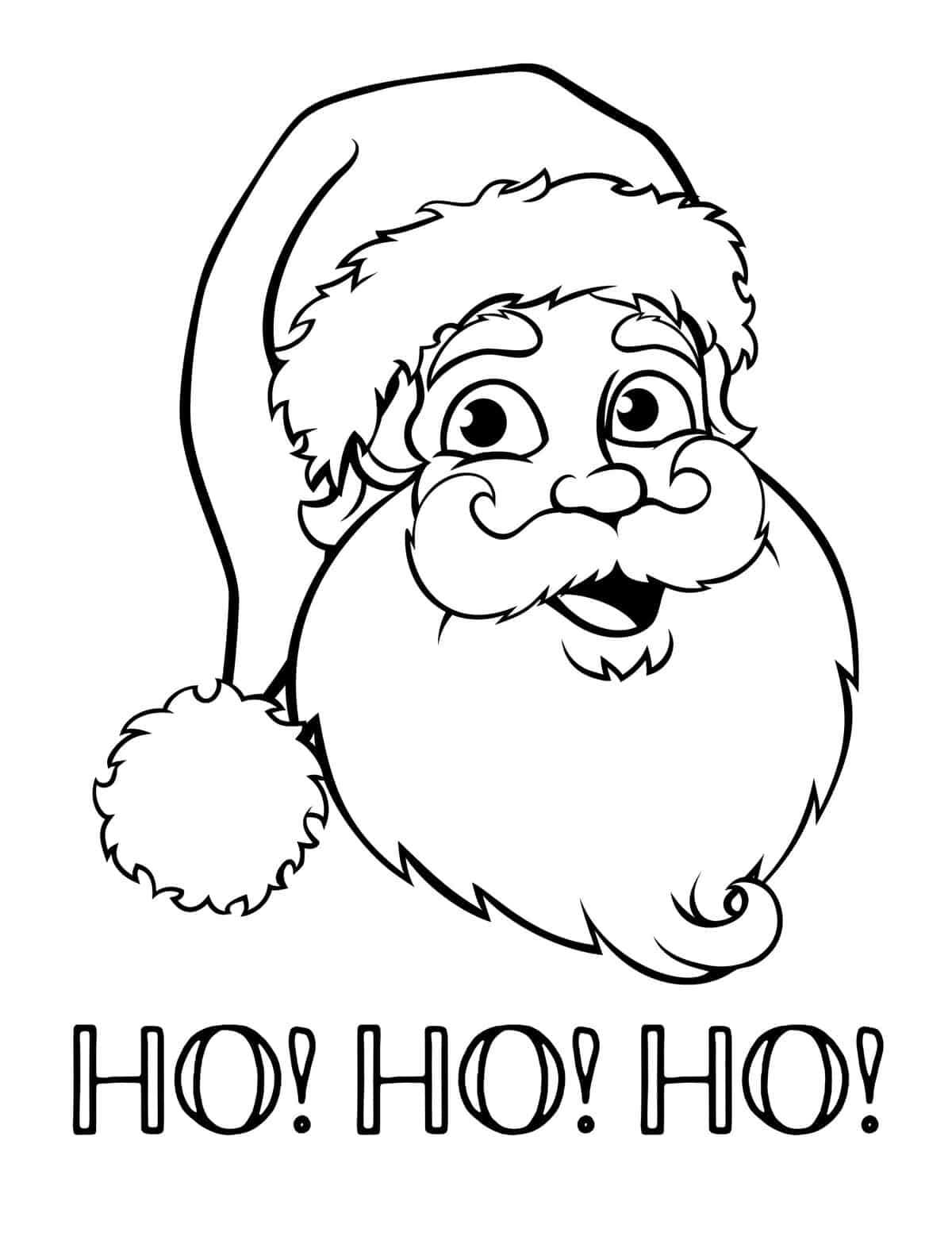ho! ho! ho! santa coloring page