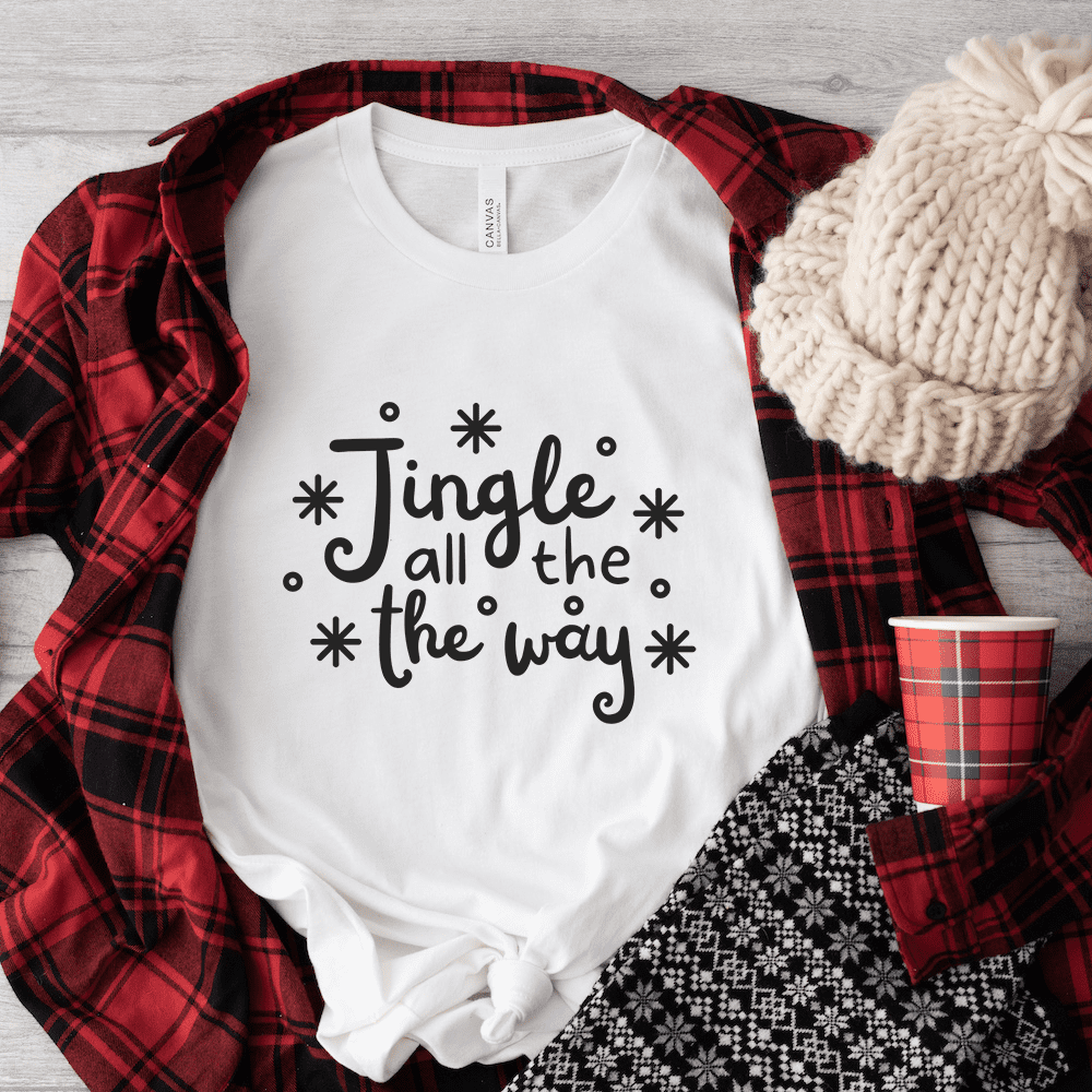 jingle all the way christmas t-shirt svg file