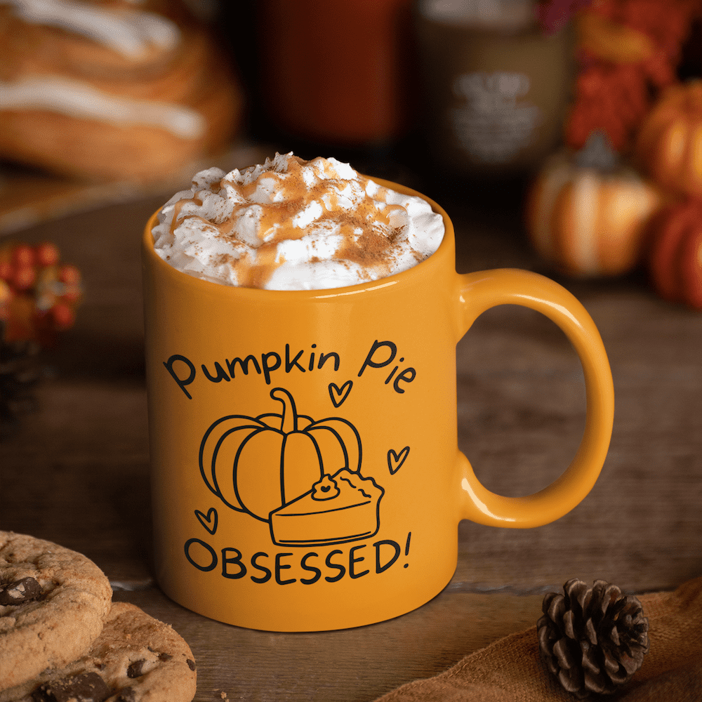 pumpkin pie obsessed coffee mug thanksgiving svg file