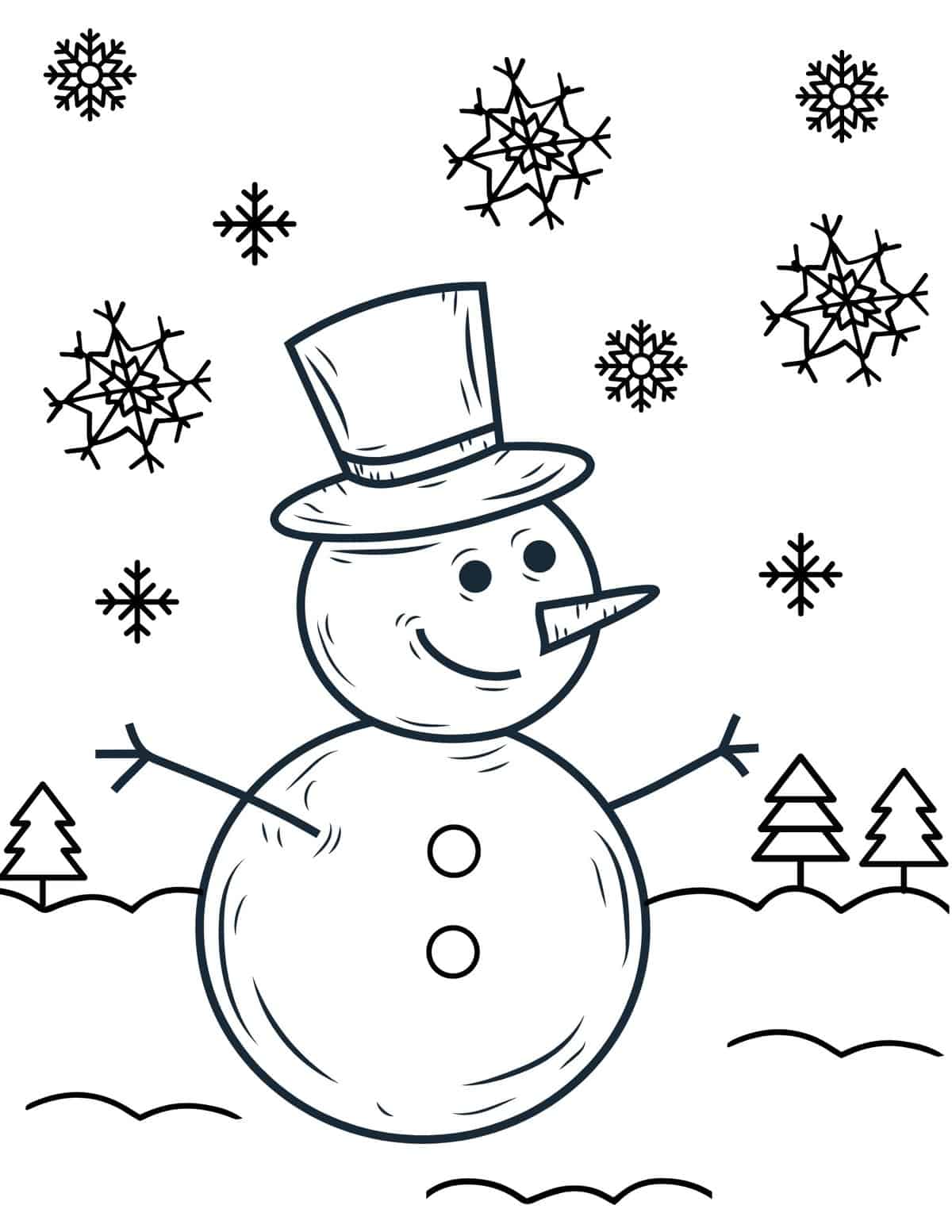 25 Free Winter Coloring Pages for Kids - Prudent Penny Pincher