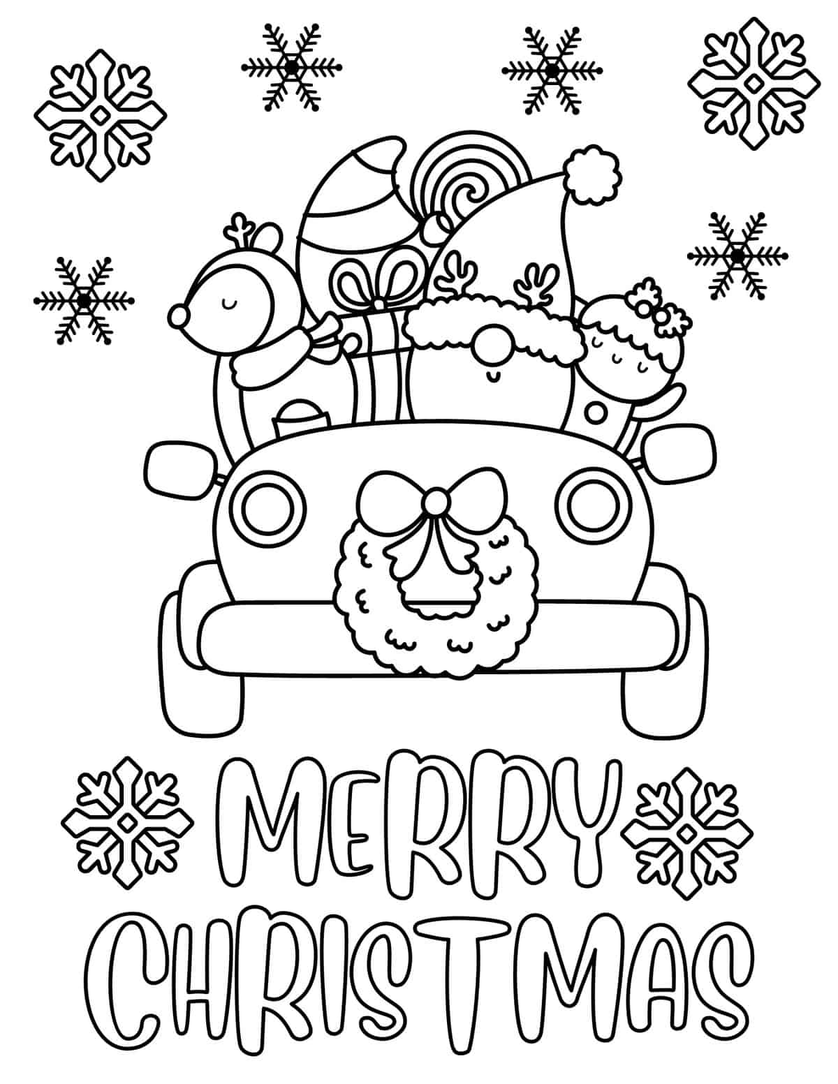 Cute Christmas Coloring Pages