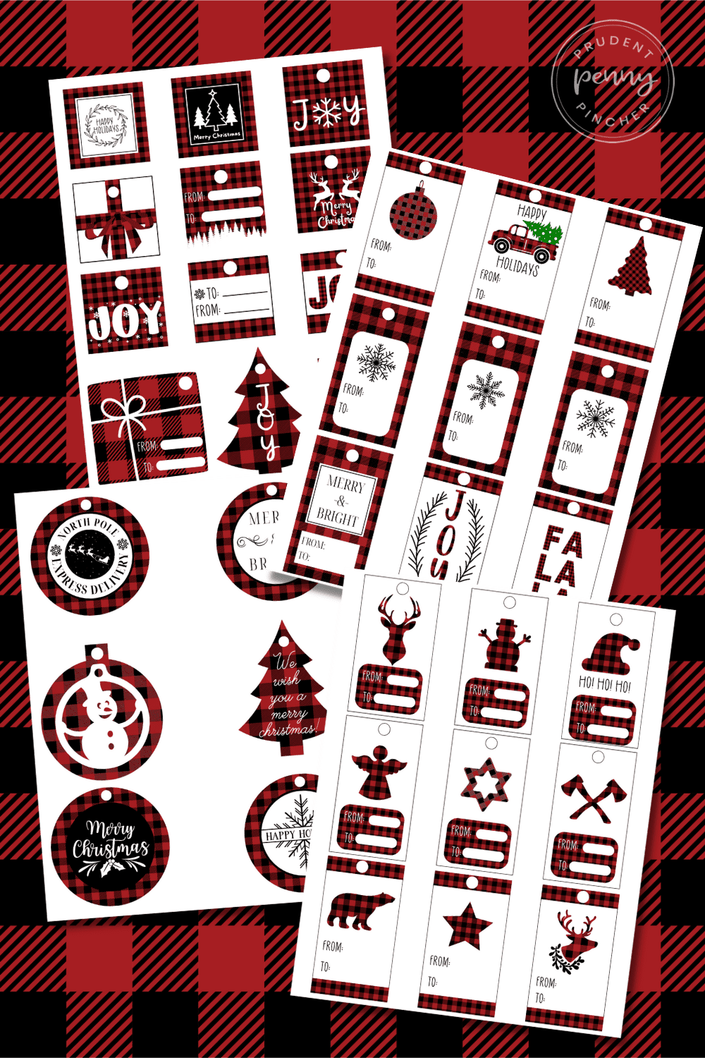 assorted pages of gift tags