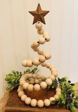 wood bead Christmas tree