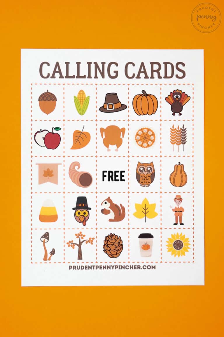 10 free thanksgiving bingo printable game prudent penny pincher
