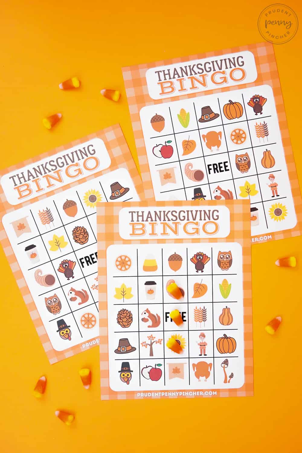 set of 3 thanksgiving bingo game printables