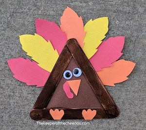 popsicle stick turkey craft