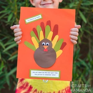 family handprint thanksgiving craft for kids