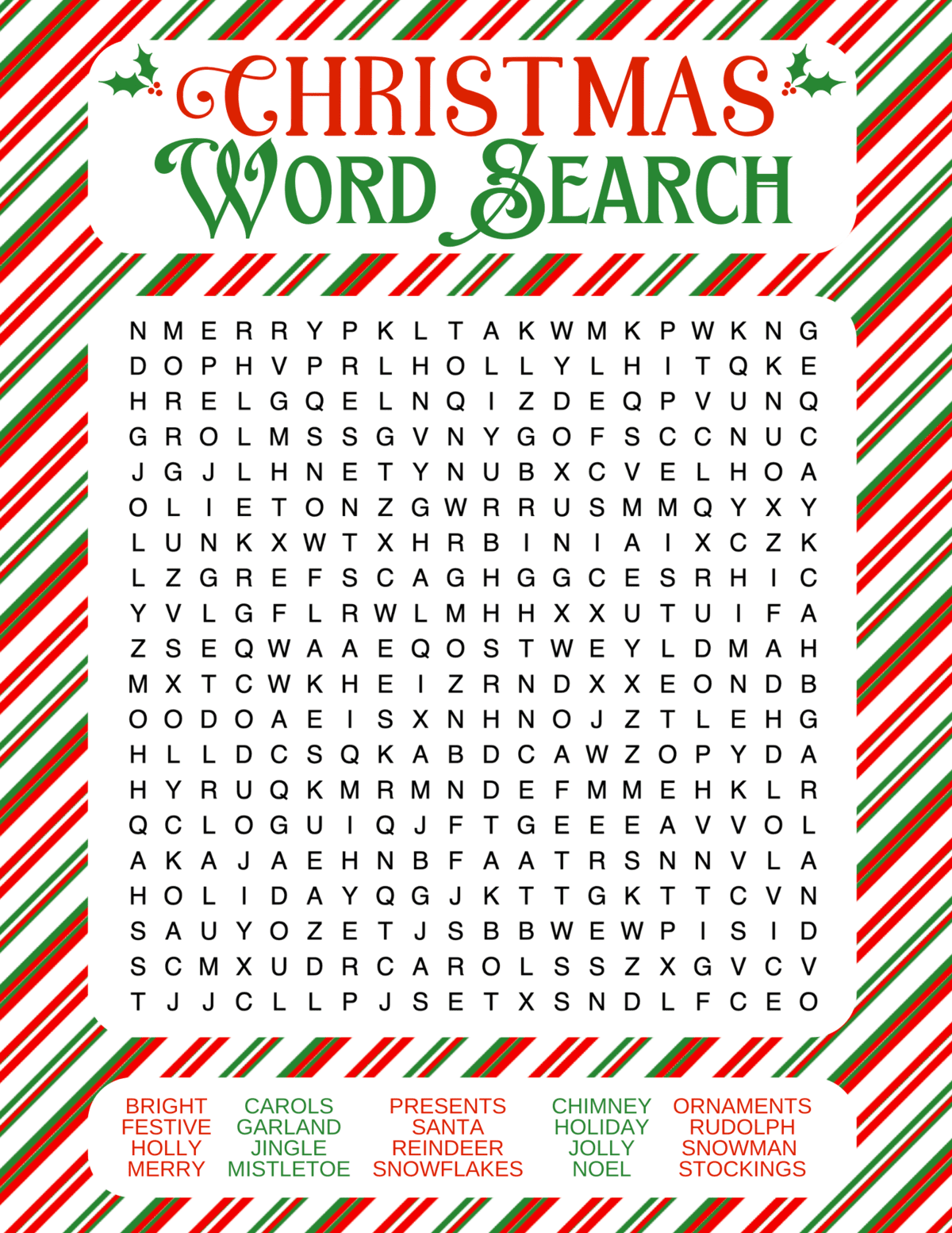 christmas printable puzzle