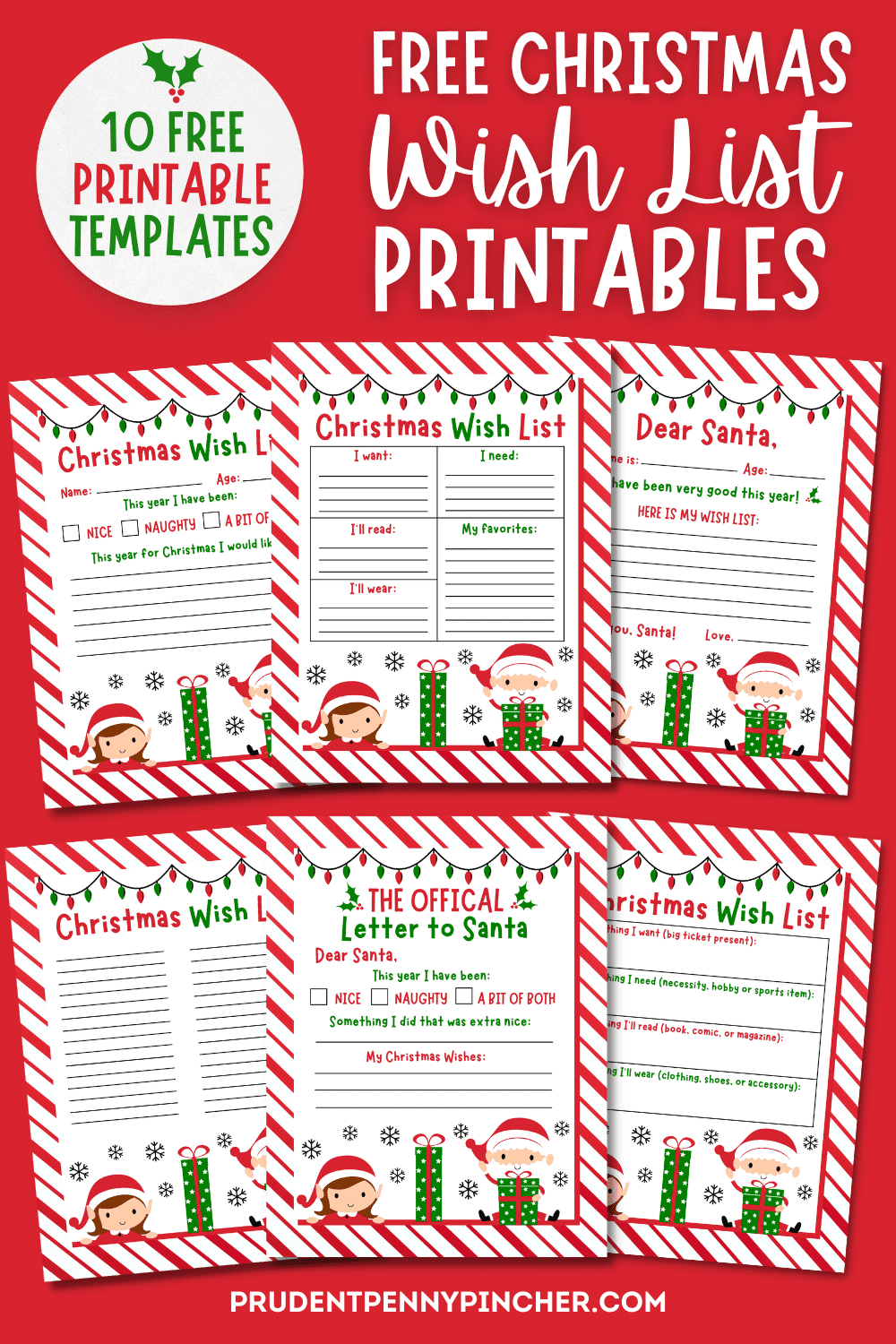 free printable christmas lists