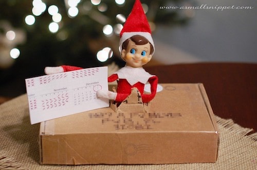 elf bursting out of package