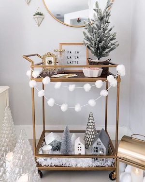 holiday bar cart decor idea