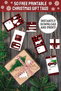 50 Buffalo Plaid Free Printable Christmas Gift Tags - Prudent Penny Pincher