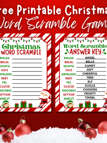 christmas word scramble