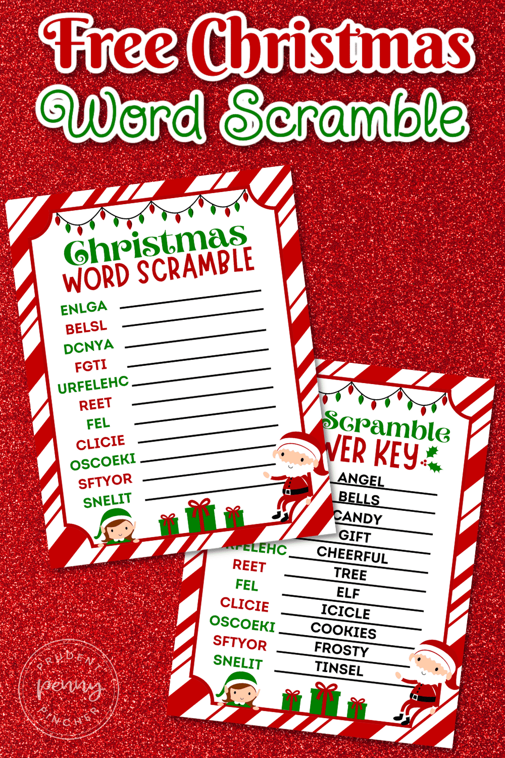 Free Printable Christmas Word Scramble For Kids Prudent Penny Pincher