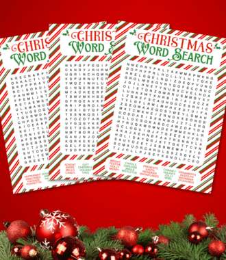 christmas word search featured image