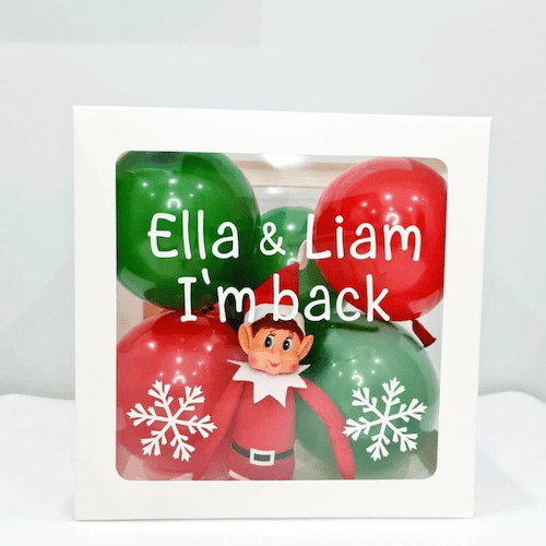 elf balloon box arrival